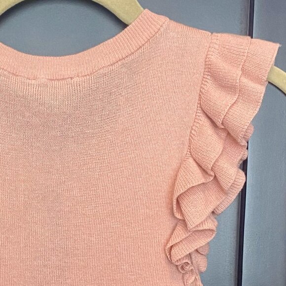 *NWT* Blush Pink Keyhole Neck Sleeveless Knit Semi-Crop Sweater Top - Size XS - Picture 14 of 16